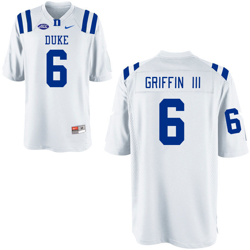 Duke Blue Devils #6 Leon Griffin III College Football Jerseys Stitched Sale-White